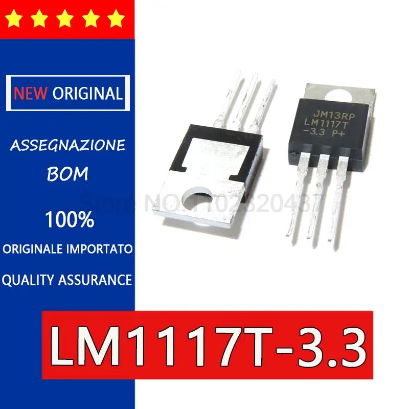 5 шт. Φ 3,3 В TO-220 линейный/регулятор напряжения с чипами, регулятор напряжения с низким давлением, шаг питания IC-