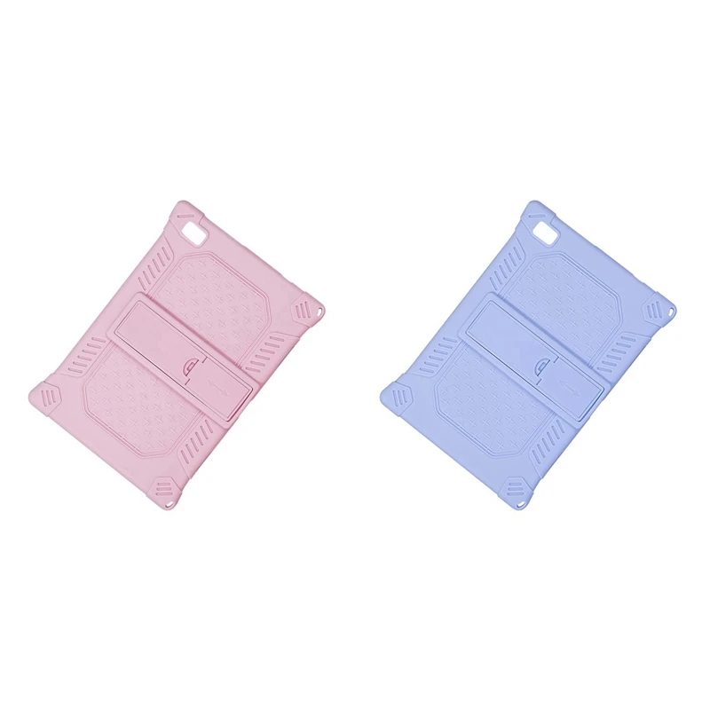 

2PCS Case Cover For Teclast P20HD 10.1 Inch Tablet PC Stand Protection Silicone Case (Pink & Light Purple)