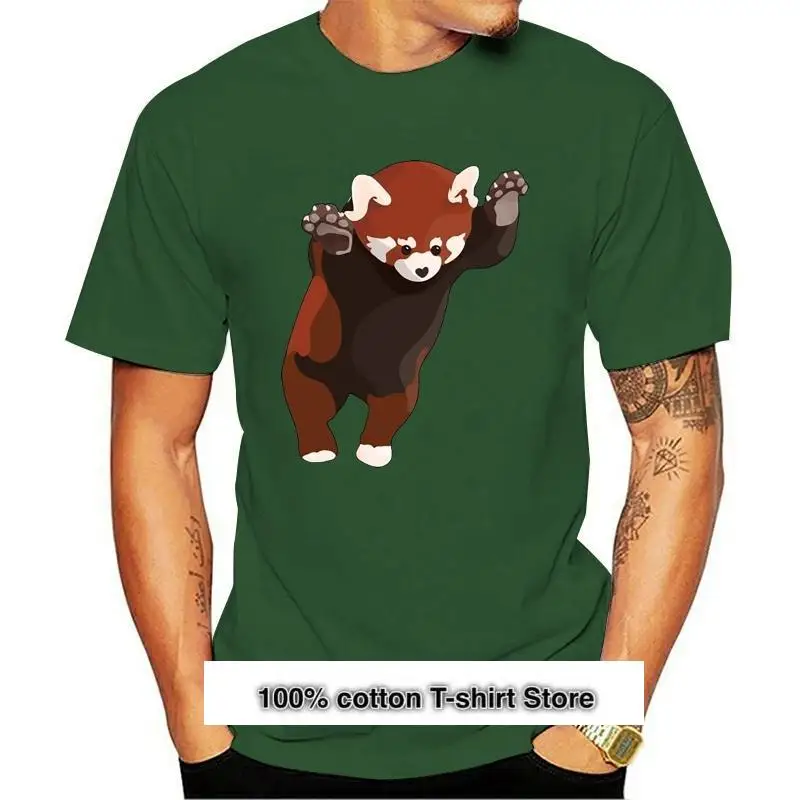 

New Men tshirt Red Panda Bear Excited. Red Panda T Shirt Printed T-Shirt