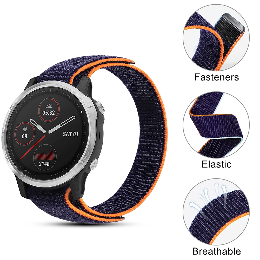 

20 22mm 26mm Nylon Strap for Garmin Fenix 7 7x 7S 6 6X Pro Fenix 5 5X plus Forerunner 935 945 D2 Quick Release Watch Band Correa