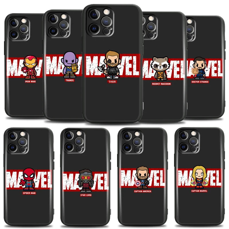 

Avengers Marvel Logo For Apple iPhone 13 12 11 Pro 12 13 Mini X XR XS Max SE 6 6S 7 8 Plus Phone Case Funda Silicone Cover