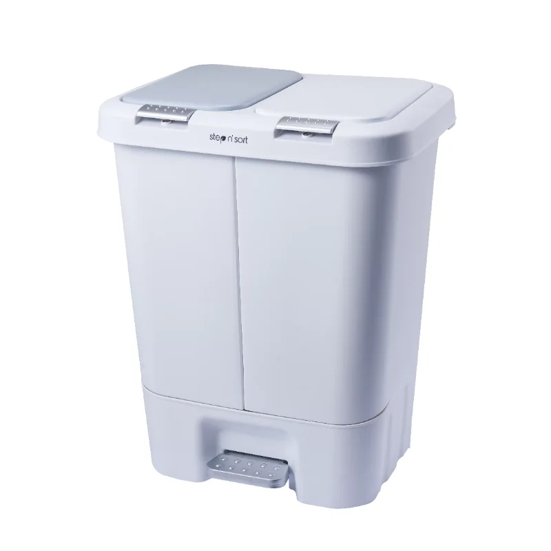 

Step N’ Sort 11 gal 2 Compartment Trash & Recycling Bin Kitchen Garbage Can White