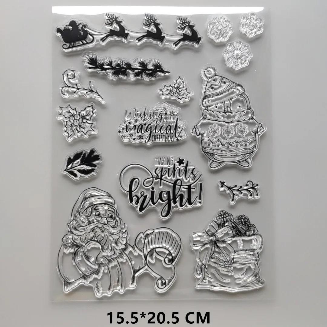 (26 стилей) 2021 Рождественская елка прозрачные штампы Сделай Сам Скрапбукинг