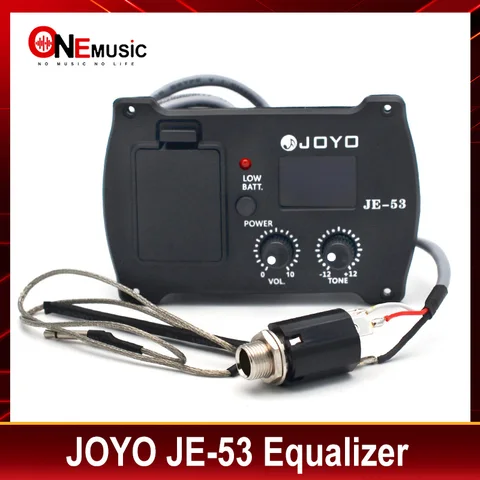 JOYO JE-53 2 в 1, запчасти для гитары, эквалайзер и тюнер, профессиональная акустическая гитара, простой предусилитель, эквалайзер, звукосниматель с тюнером