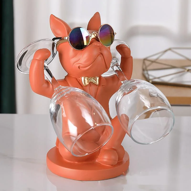 Фигурки животных в виде бульдога модный подстаканник настольные украшения