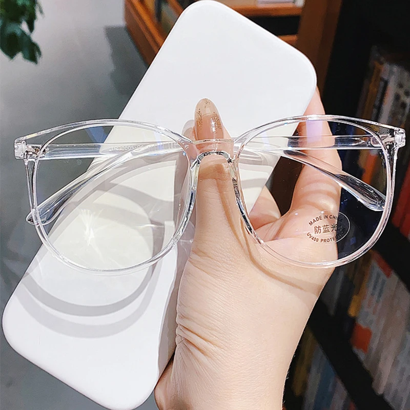 

2022 New Transparent Computer Glasses Frame Women Men Anti Blue Light Round Eyewear Blocking Glasses Optical Spectacle Eyeglass