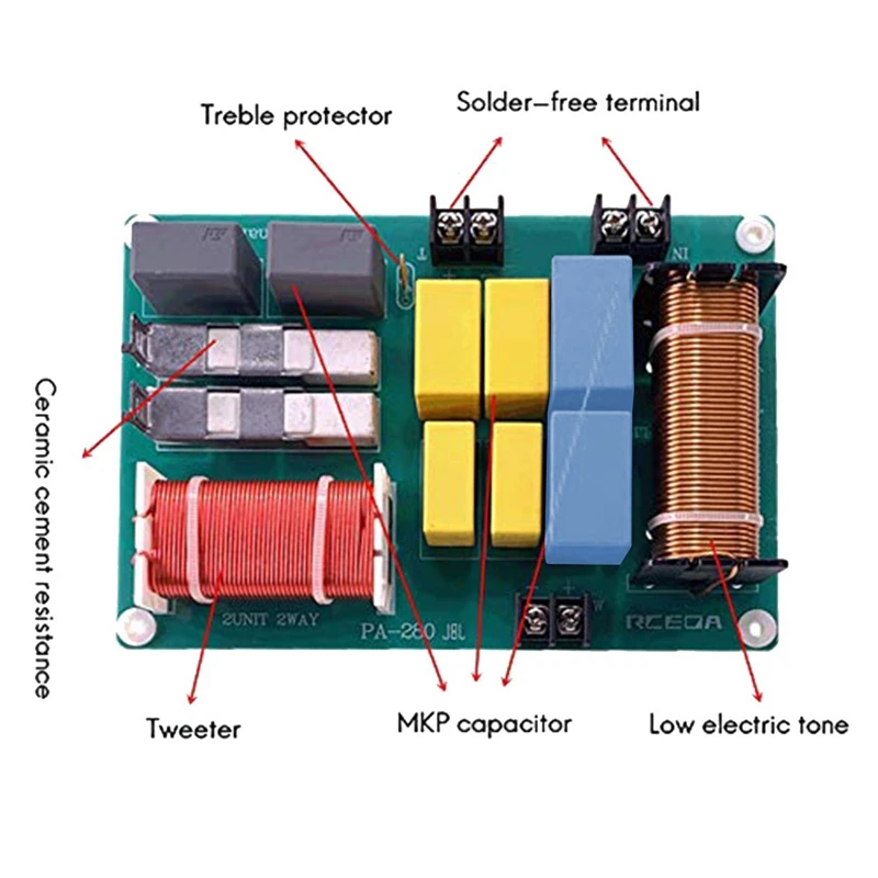 1 шт. 800 Вт Φ динамик 2 направления 2800 Гц Высокочастотный Низкочастотный делитель
