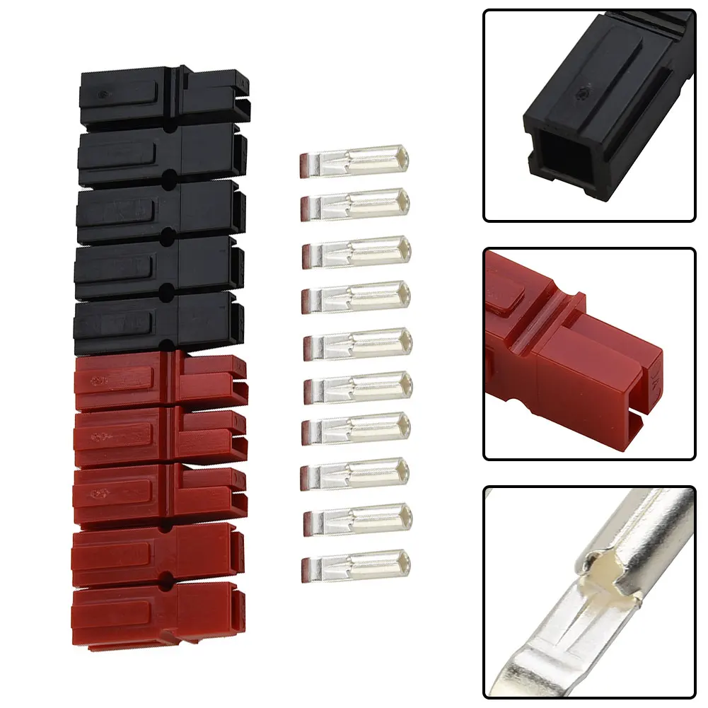 

5 Pair Red Black 30 Amp 600V For Anderson Plug Connector Dust Cover PC Shell For Electric Power Vehicles Photovoltaic System