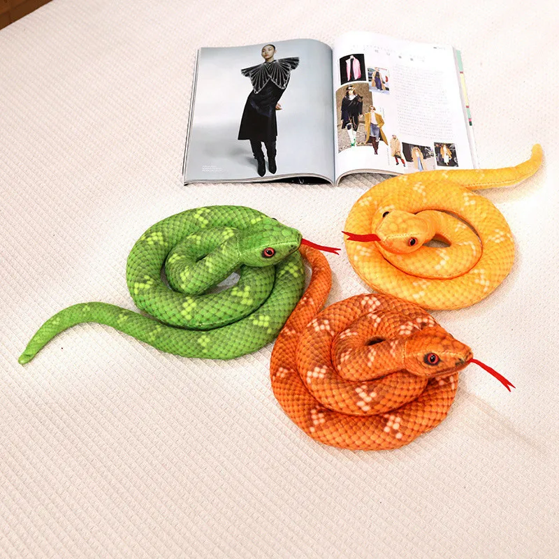 Искусственный разноцветный мягкий питон 120 см бригантская Боа-Кобра длинный