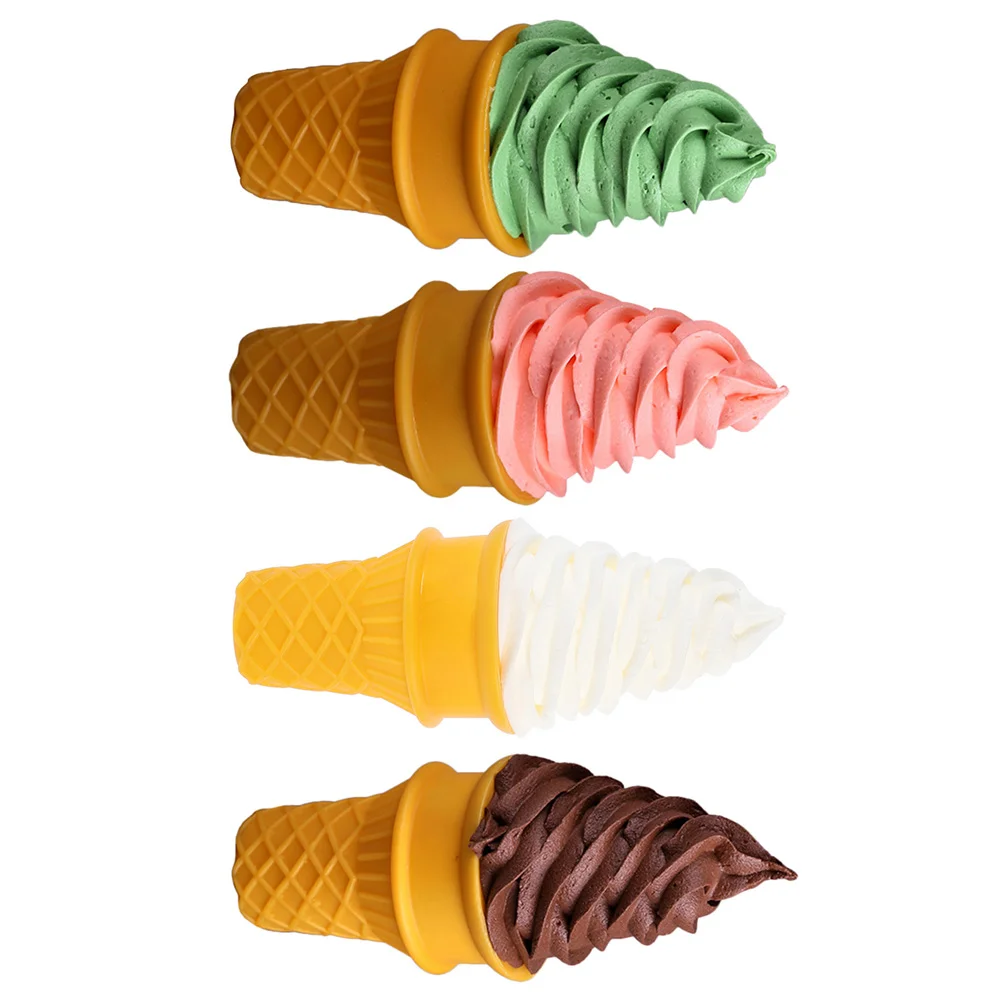 

Ice Cream Toy Play Dessert Model Fake Party Cone Artificial Favors Pretend Camping Set Toys Faux Kitchen Shop Display Props