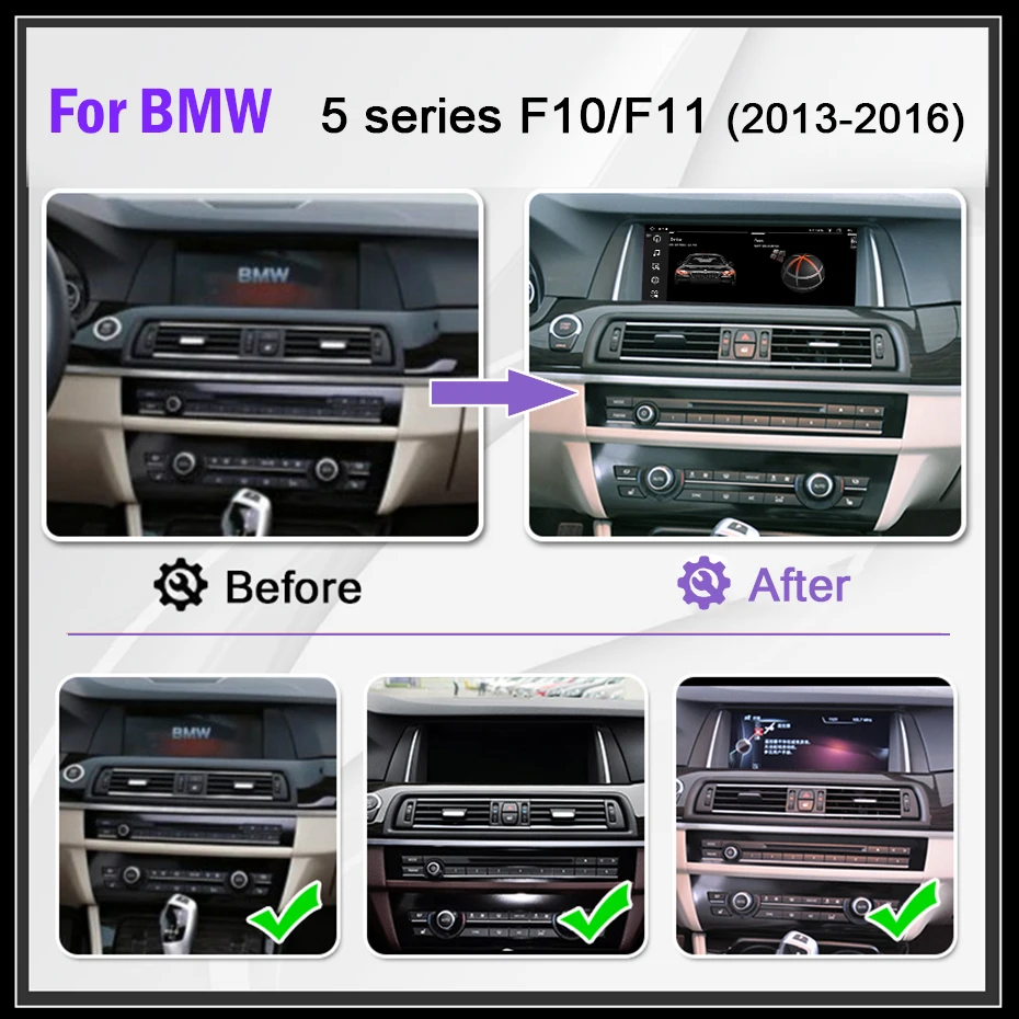 Автомобильный радиоприемник Android 11 10 25 ''мультимедийный плеер для BMW 5 серии F10