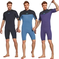 2022 mens fashion 2mm neoprene wetsuit one piece short sleeve summer quick dry warm swimming snorkeling surfing wetsuit