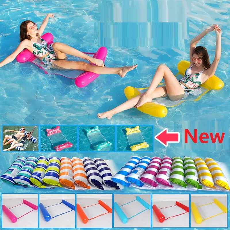 

Water Hammock Recliner Inflatable Floating Swimming Mattress Sea Swimming Ring Pool Party Toy Lounge Chair Bed For Swimming