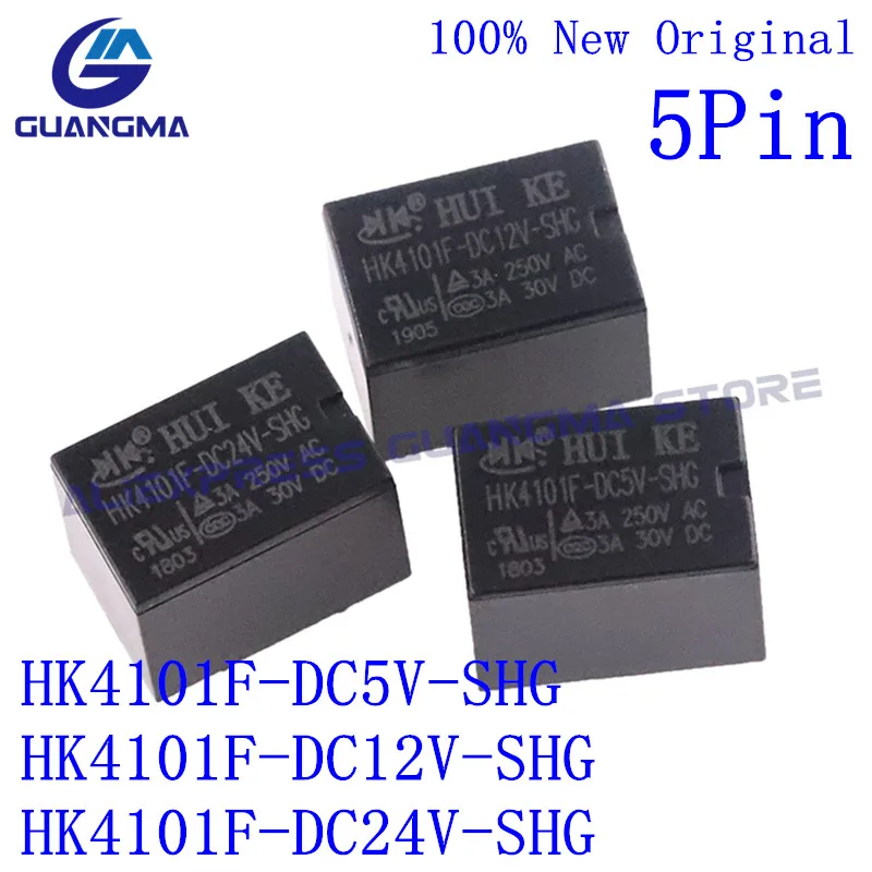 10 шт., релейный HK4101F-DC5V-SHG 3A Преобразователь мощности 5Pin DC5V 12V 24V HK4101F DC5V 12V 24V SHG