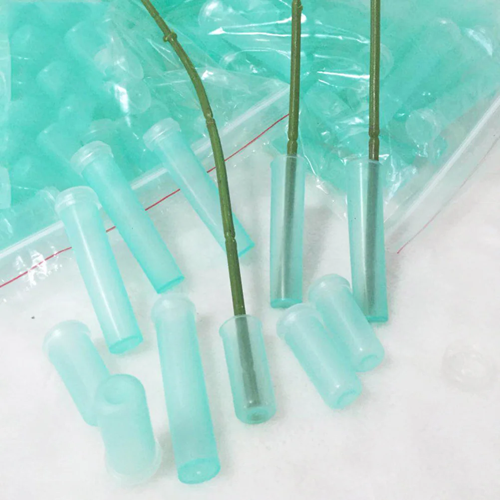

100 PCS Nutrition Culture Water Storager Tube Floral Vase Flowers Plastic Vases