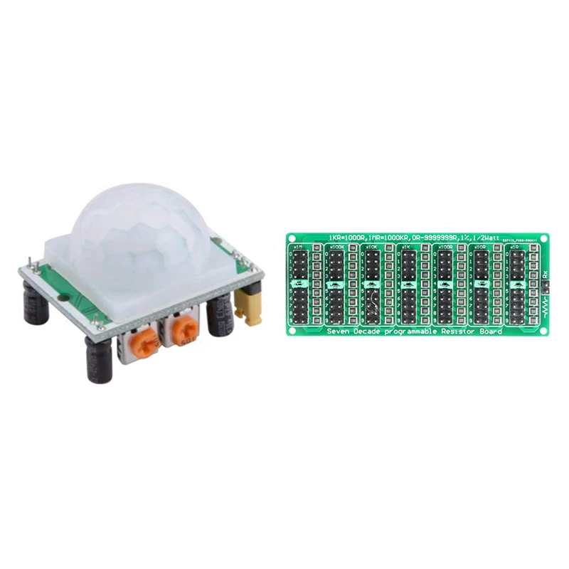 

3Pcs For HC-SR501 IR PIR Sensor Module For Raspberry Pi With 7 Decade 1R - 9999999R Programmable SMD Slide Resistor Board