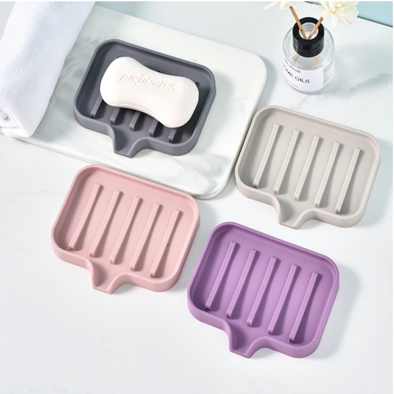 

Silicone Soap Holder Soap Drain Dish Bathroom Tilt Drain Soap Elastic Bathroom Soap Storage Box Bathroom Accessories