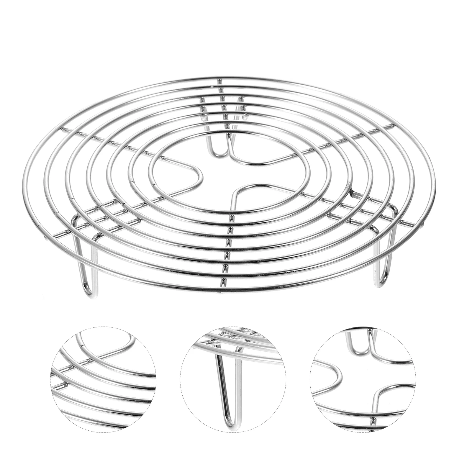 

Egg Steamer Multifunction Rack Stand Baking Holder Vegetables Round Steaming Cooling Cooking
