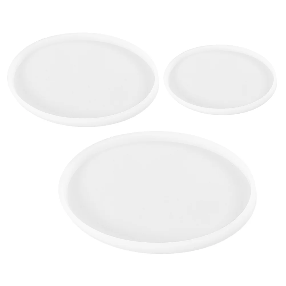 

3 Pcs Table Mold DIY Accessory Home Decoration Silicone Circle Silica Gel Resin Molds Homemade Ornament Mould Casting
