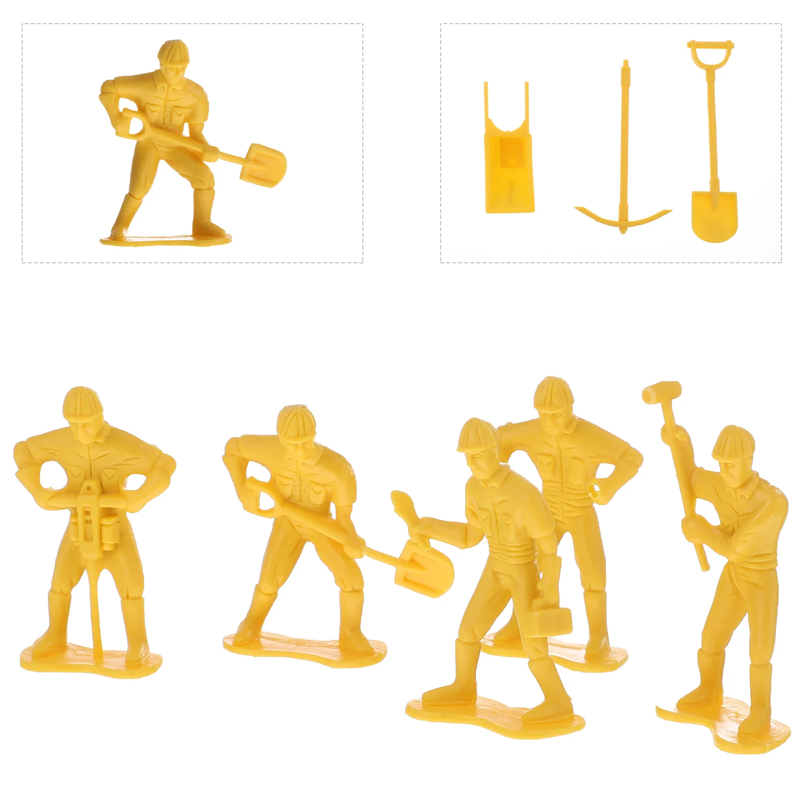 

45 Pcs Micro Landscape Ornament Kid Toy Model Kit Engineering Man Childrens Toys Figures Plastic People Kids