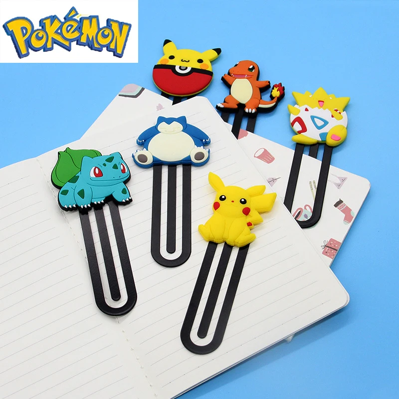 

Pokemon Cartoon Character Creative Bookclip Metal Bookmark Primary School Stationery School Supplies Cute and Exquisite Gift