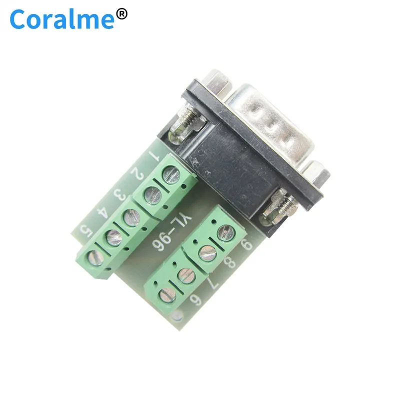 

Male RS232 Terminal DB9 Connector Adapter Signals Terminal Module
