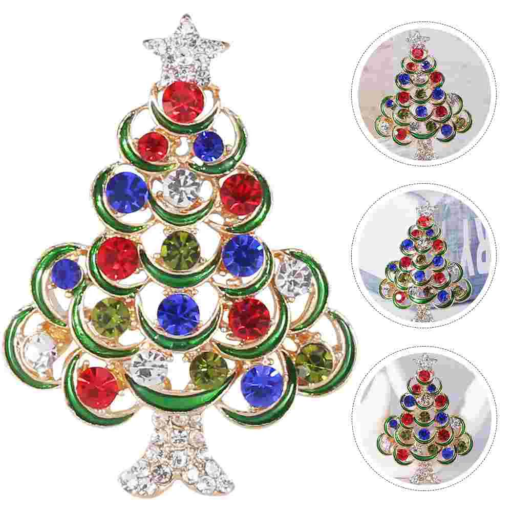 

Christmas Pin Tree Brooch Party Holiday Rhinestonelapel Enamel Ornament Jewelry Fillersstuffers Stocking Broochesgiveaways Badge