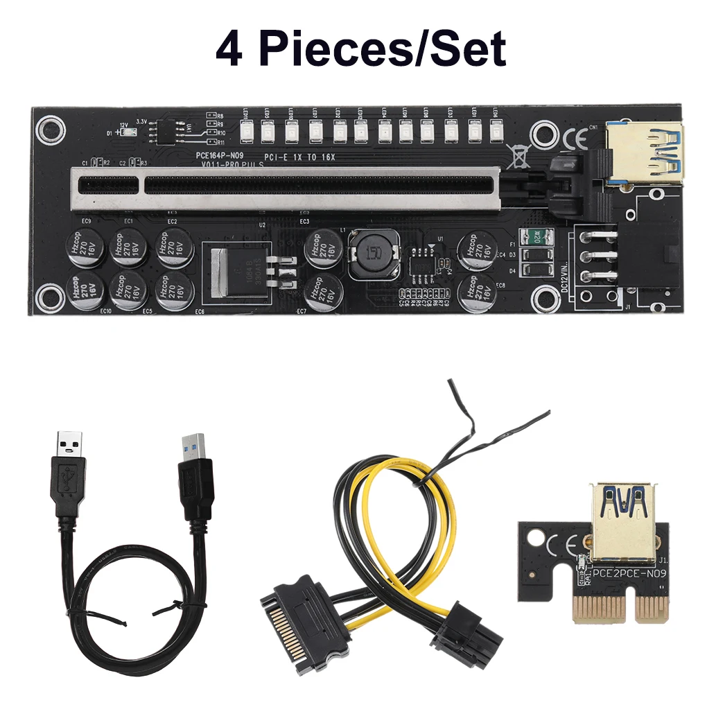 Riser VER011 USB 3.0 PCI-E Райзер VER011 plus Экспресс-кабель Райзер для видеокарты X16 Райзер PCI-E Райзер-карта для майнинга