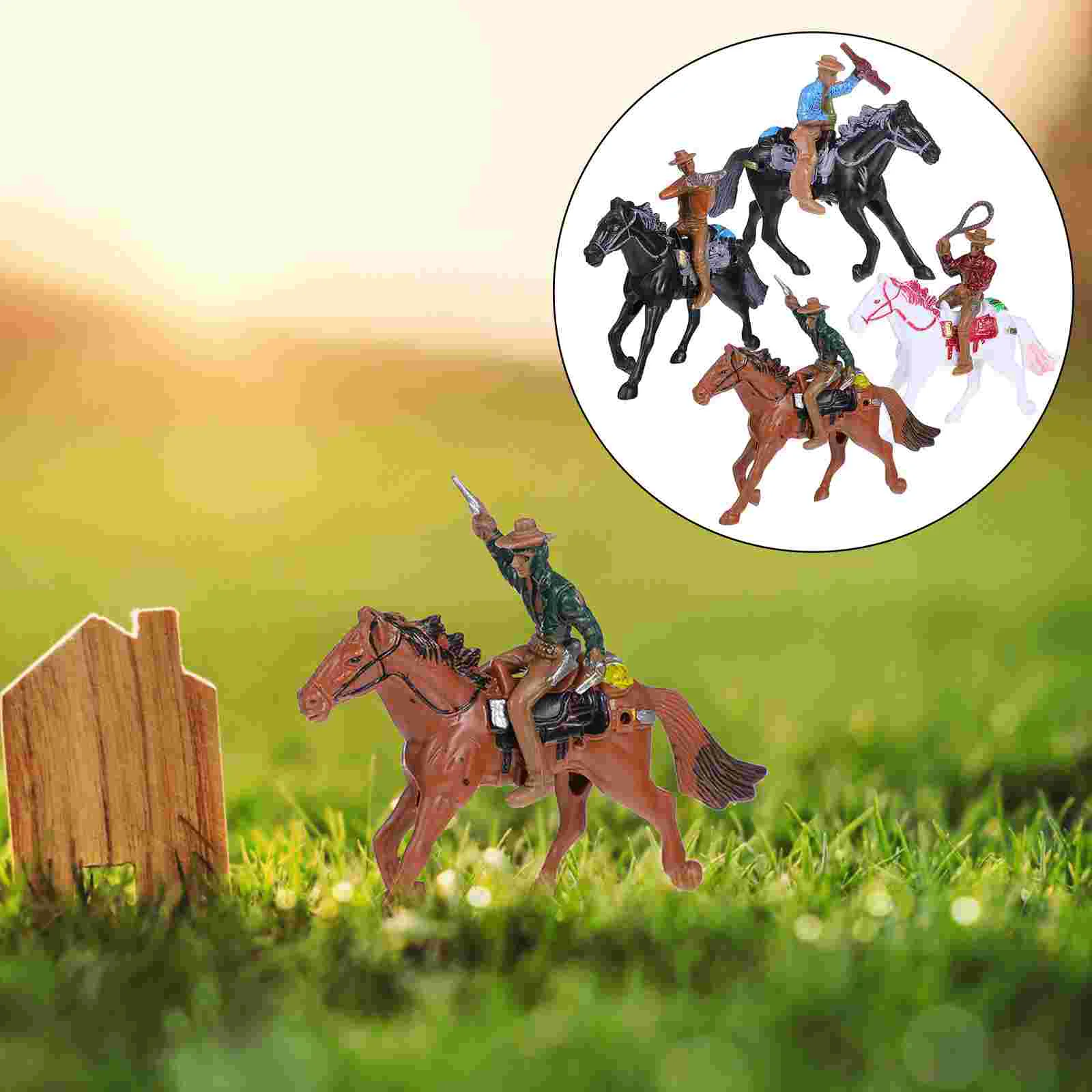 4 шт. ковбойская модель верховой езды западные игрушки детские модели