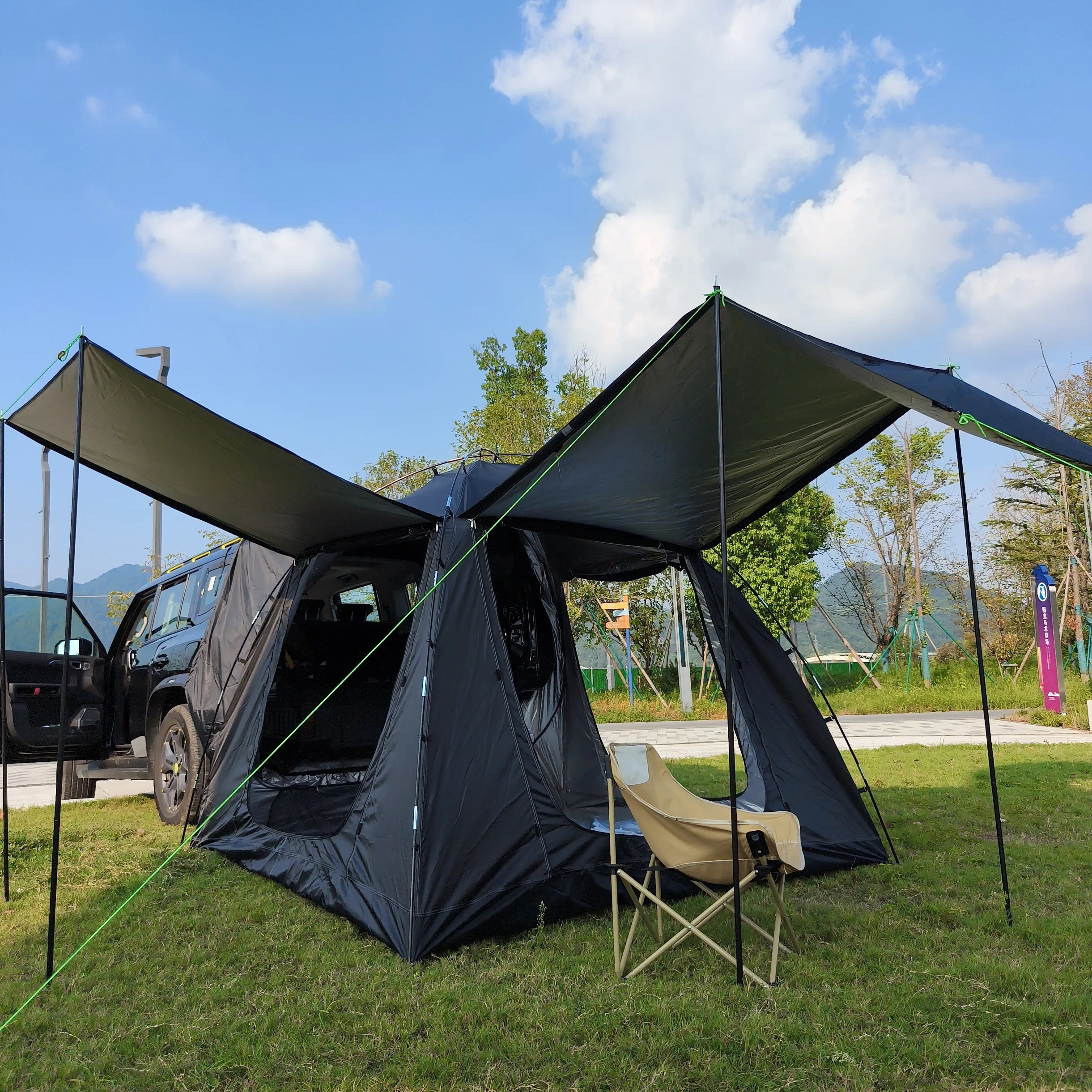 Автомобильная палатка задняя дверь 11 мм стеклянная для автомобилей 2 5x2 5 м