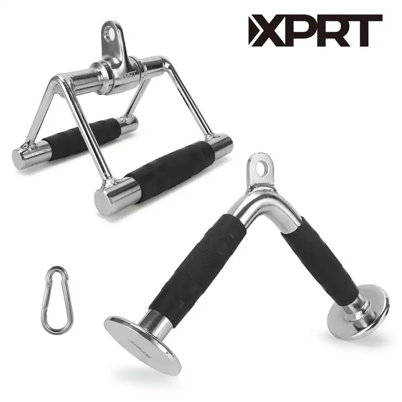 

Exercise Machine Attachment Double D Handle and V-Shaped Bar