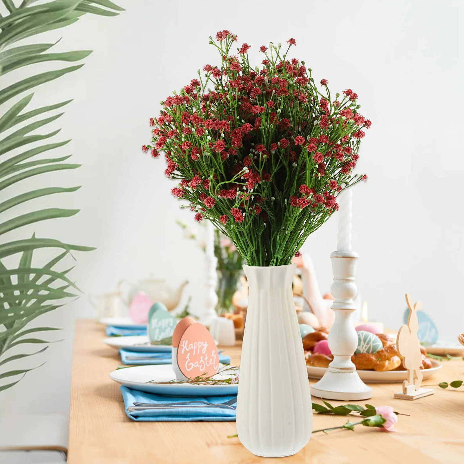 

12pcs Bouquet Diy Wedding Bouquets Home Decor Wedding Party Artificial Flowers Table Centerpieces Flower Arrangement