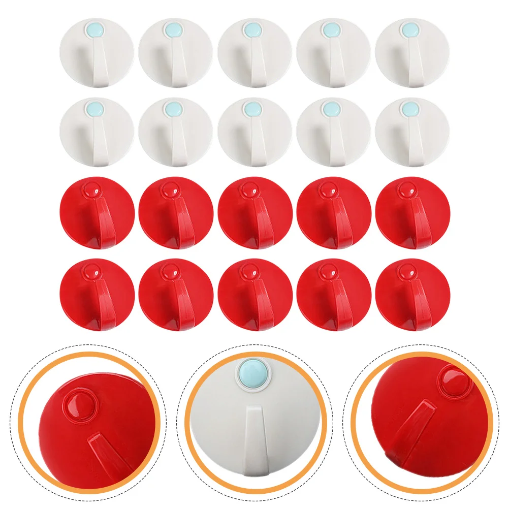 

20pcs Household Non-punch Hooks Wall Hangers Clothing Hat Hooks Home Hooks