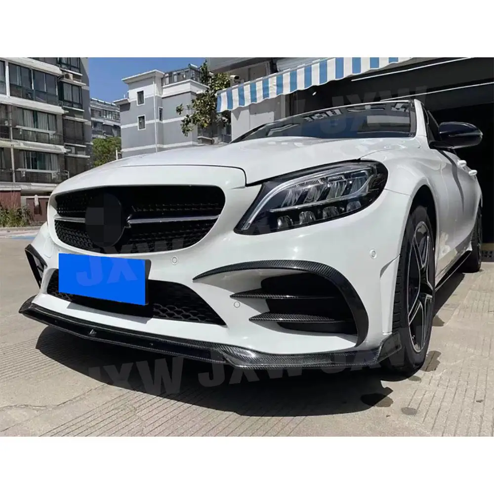 Передний бампер из углеродного волокна противотуманные фары плавники сплиттер