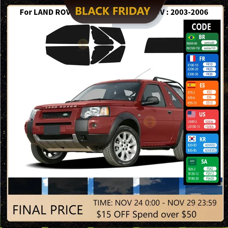 

Precut nanoceramics car UV Window Tint Kit Automotive Window Film For LAND ROVER FREELANDER 2 DR SUV 2003-2006