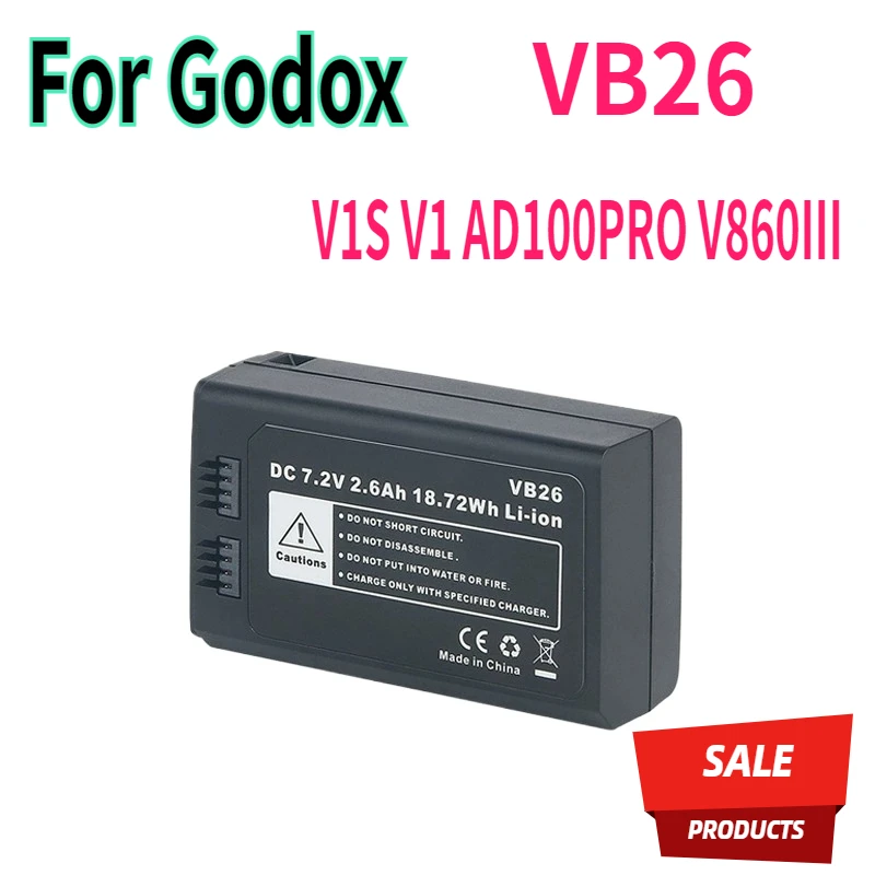 Литий-ионные полимерные аккумуляторы VB26 7 2 В/2600 мАч для GodoxV1S V1 AD100PRO V860III с круглой