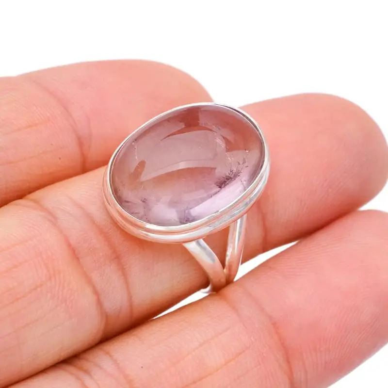 StarGems ® Кольцо ручной работы из стерлингового серебра 925 пробы с натуральным