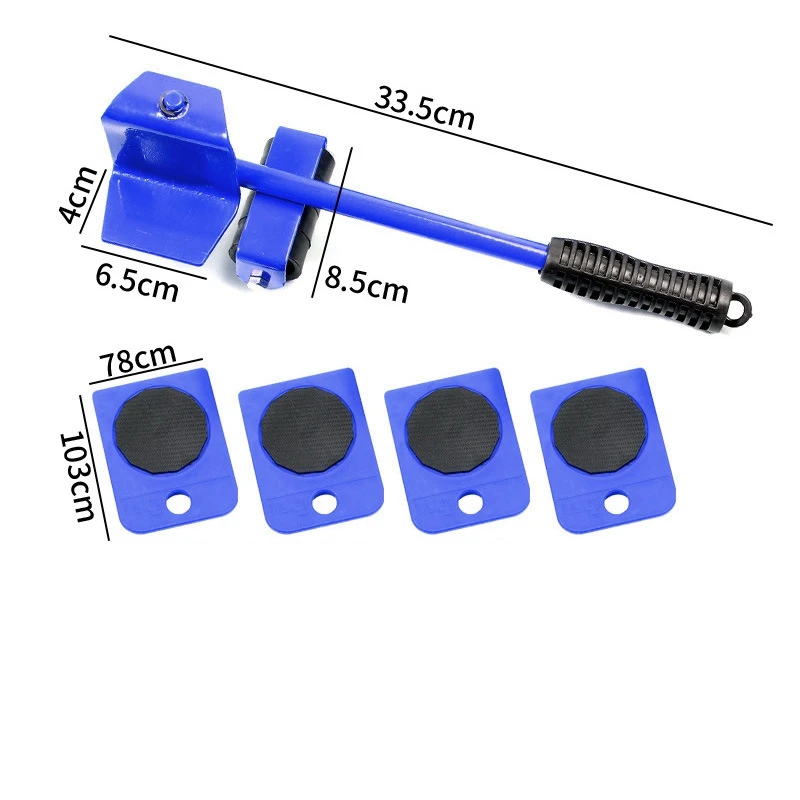 

Набор инструментов для передвижения мебели, 5 шт., тяжелый ролик для перемещения вещей с подъемником барной мебели, с колесами, профессиональные подвижные инструменты