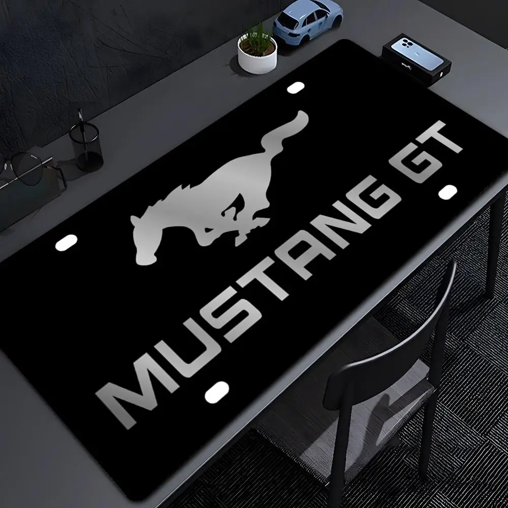 Автомобильный большой игровой коврик Mustang логотип для мыши Настольный XXL