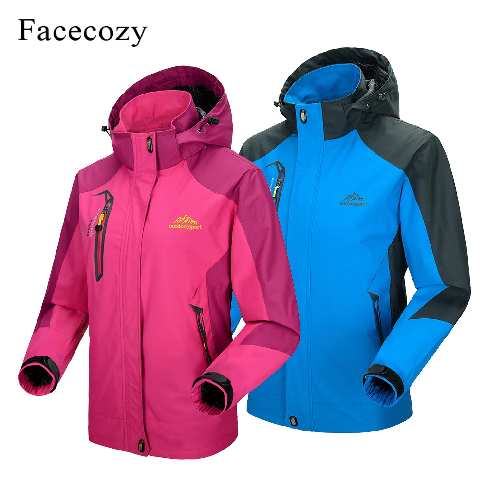 Фото Мужская и женская зимняя водонепроницаемая походная куртка Facecozy, спортивная одежда для альпинизма, походов, с капюшоном, кемпинга, охоты, ку... №3