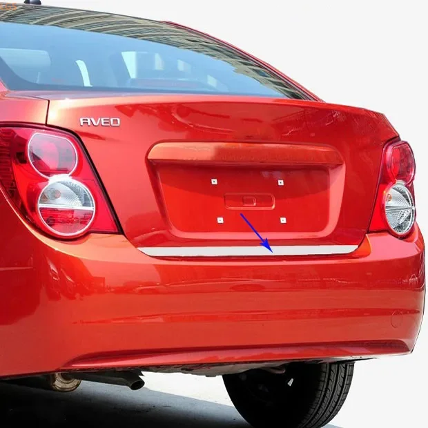 Декоративная лента из нержавеющей стали для задней двери багажника Chevrolet AVEO 2011-2014