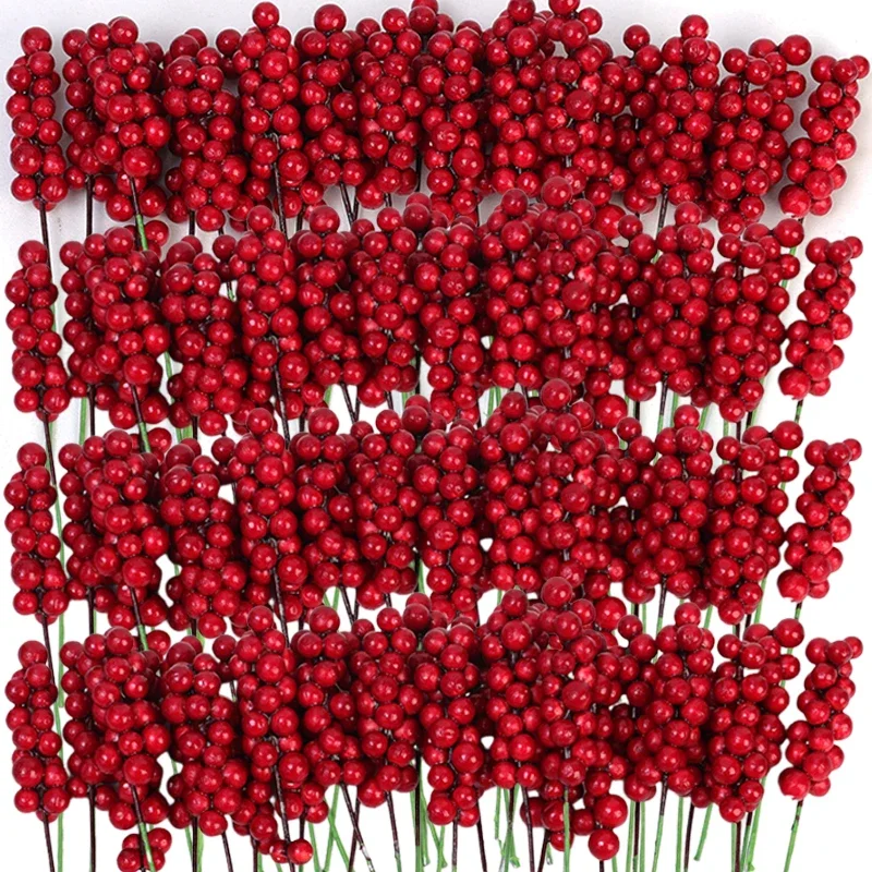 

Искусственные ягоды Падуба красные 5/10/30/50/100 шт.