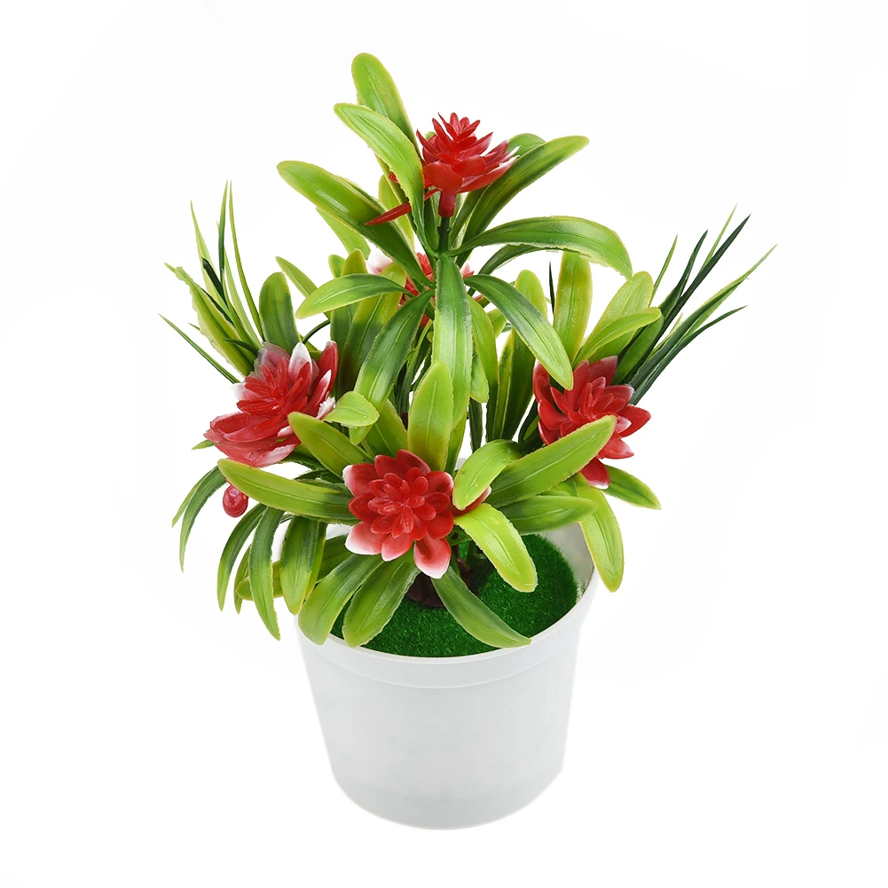 

Top Selling Flowers Plant Pot Outdoor Home Office Decoration Gift Realistic Artificial Lotus + Leaves Fake Decors