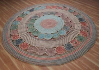 rug jute round carpet braided style 100 natural jute area rug dining area 3x3 carpet living room decoration