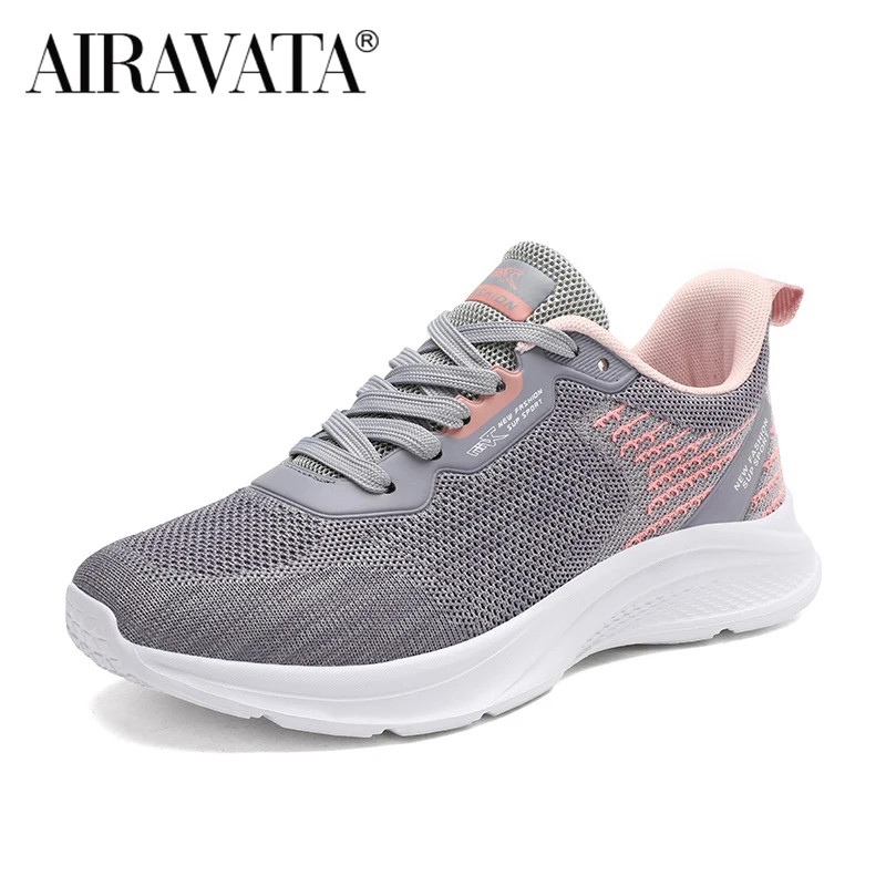 Women's Sneakers Flat Walking Shoes Breathable Anti Skid Lace Up Casual Sports Famale Tennis Shoes