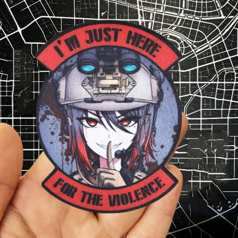 Я здесь для аниме-нашивки Аниме Мисака Микото значок на моральный дух блестящий