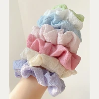 spring color girl heart hair ring tied hair rope sweet all match fabric head rope ins headdress large intestine hair ring
