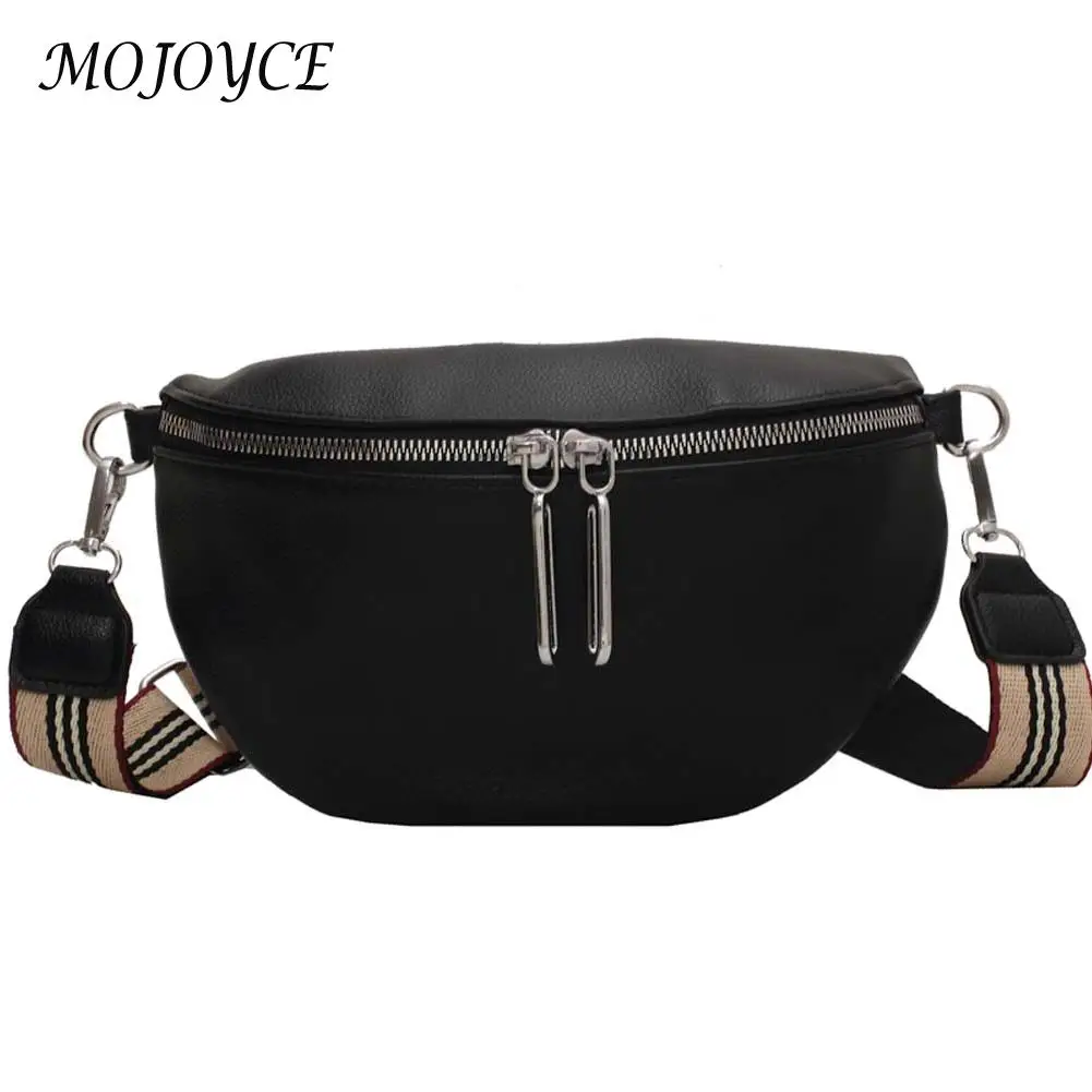 

Модная женская поясная сумка из искусственной кожи, маленькая сумка через плечо, однотонная женская нагрудная Сумка-слинг на плечо, забавна...