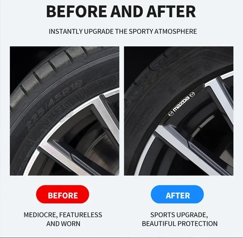 4 шт. наклейки на автомобильные диски наклейка колеса для бровей Mazda Cx5 Cx7 Cx8 Cx9 Cx4 2 6