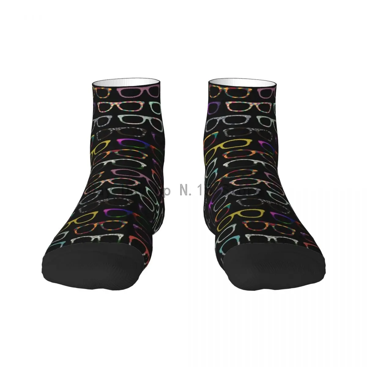 

Fashion Printing Retro Glasses Hipster Socks for Men Women Stretch Summer Autumn Winter Optician Optometrist Crew Socks